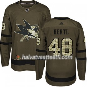 Miesten NHL San Jose Sharks Pelipaita Tomas Hertl 48 Adidas 2017-2018 Camo Vihreä Authentic